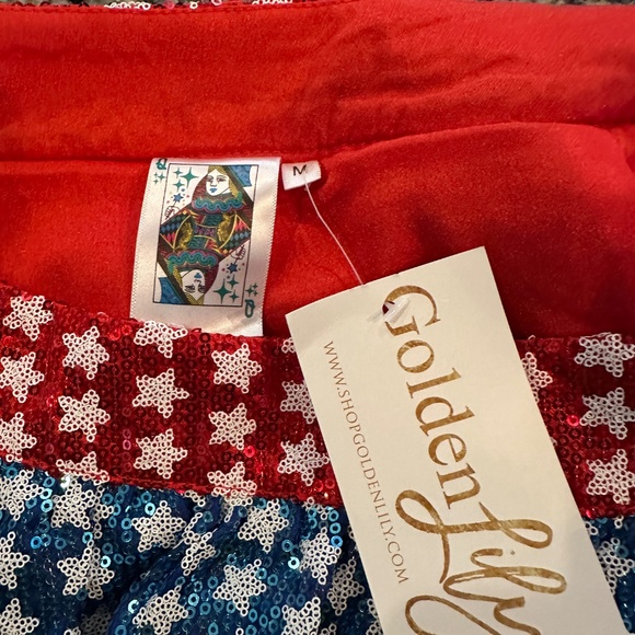 Queen of Sparkle Red, White, Blue Star Skort NWT - Picture 3 of 4